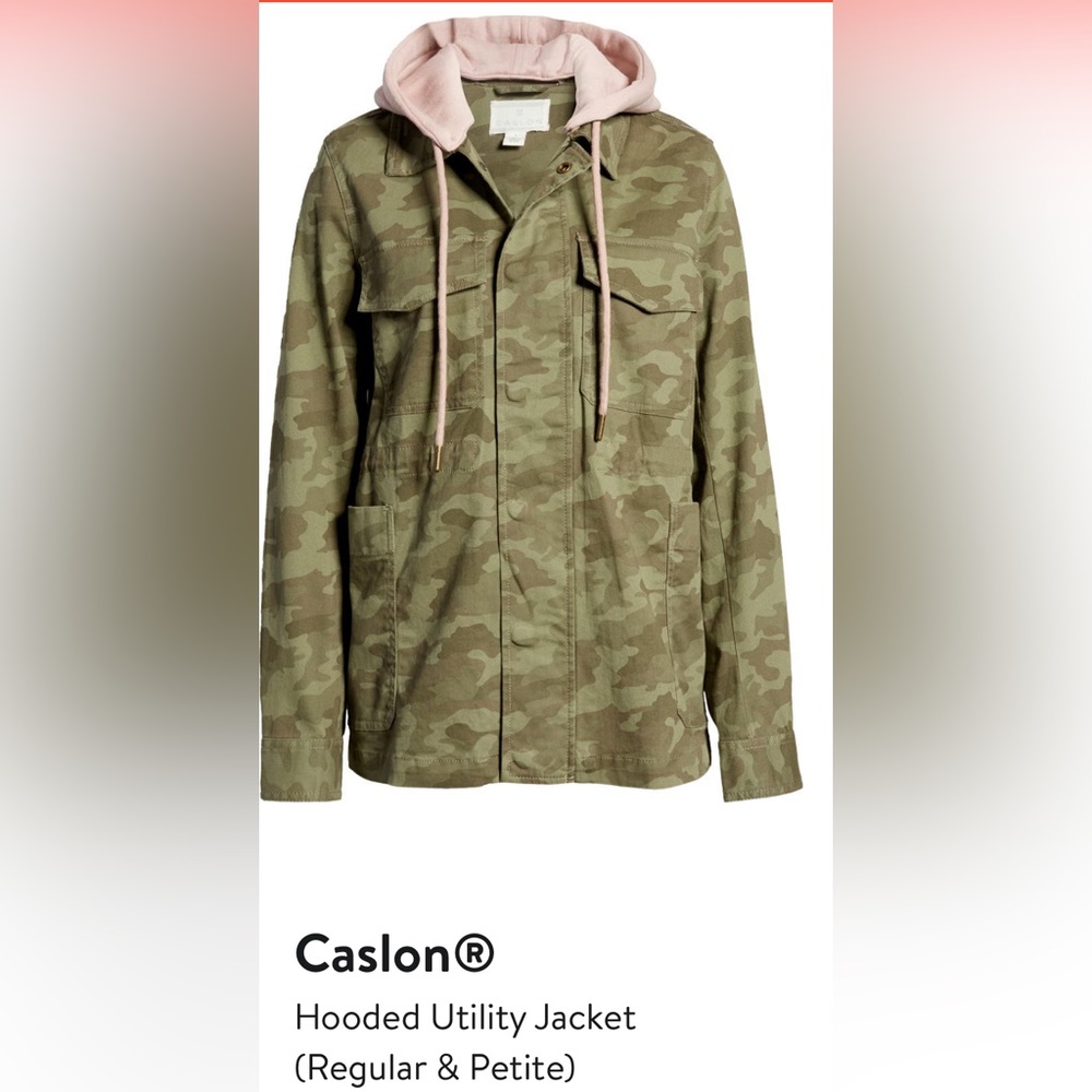 Camo Hooded utility jacket from Nordstrom- never worn